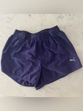 Puma Women's Purple Athletic Shorts with Elastic Waist